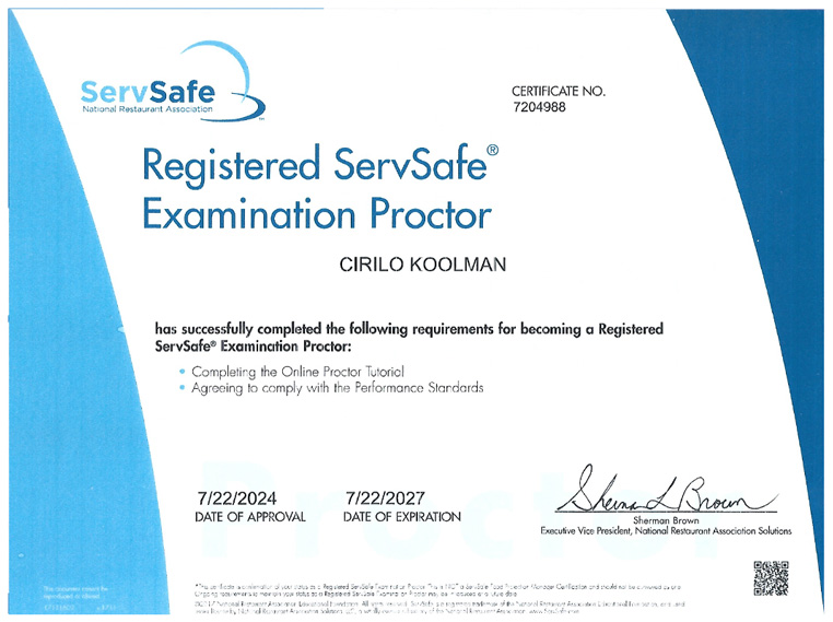 ServSafe Proctor